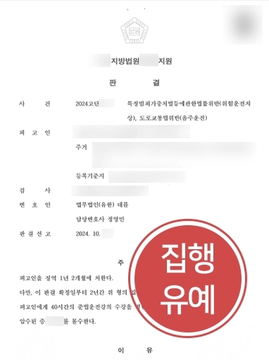 위험운전치사상죄 | 위험운전치사상죄 저지른 의뢰인 집행유예, 위험운전치사상이란?